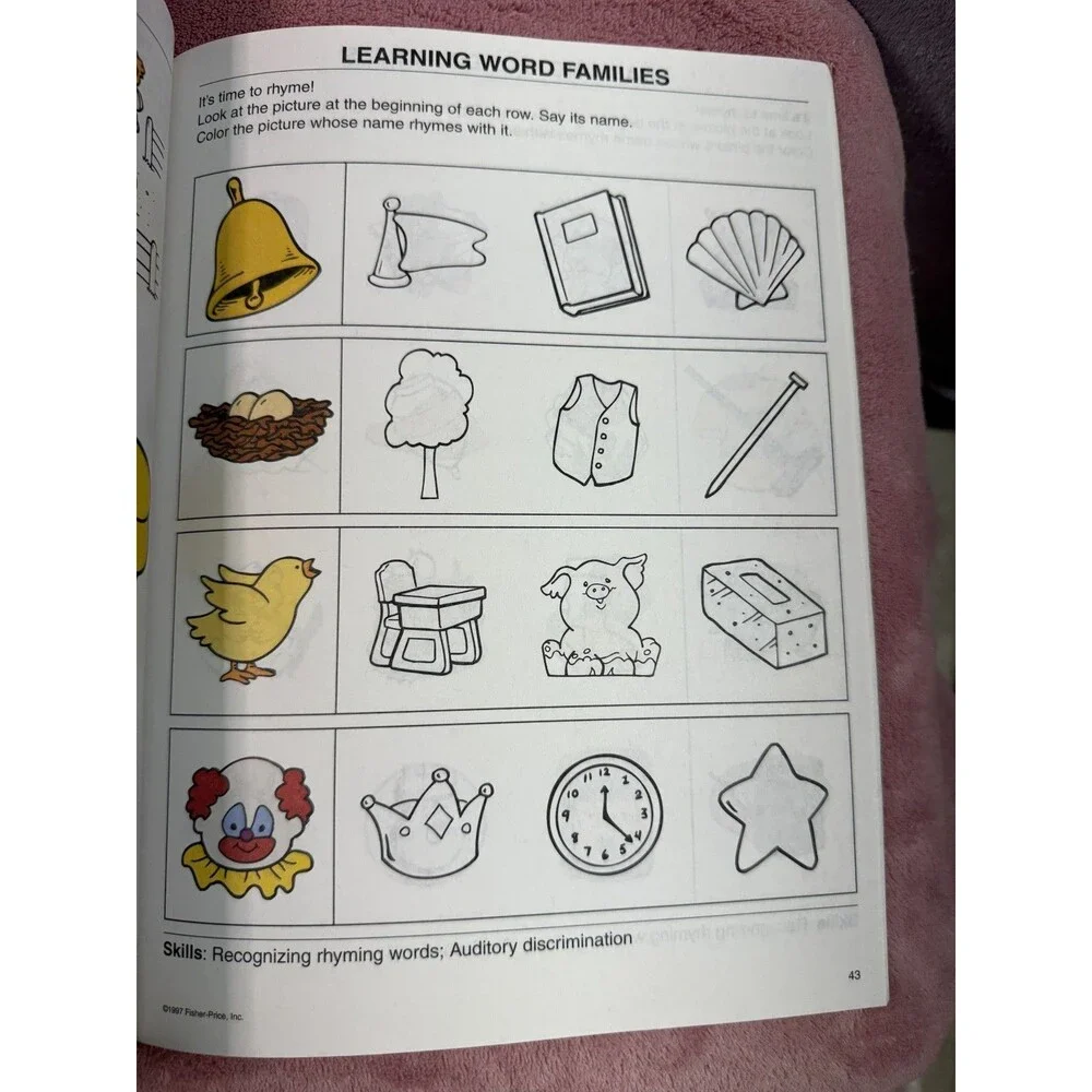 Fisher Price Little People Kindergarten Workbooks, dictionary--Lot Of 5 NEW